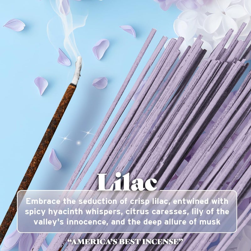 Wild Berry Lilac Premium Hand-Dipped Incense Sticks - 100 Count - Image 3